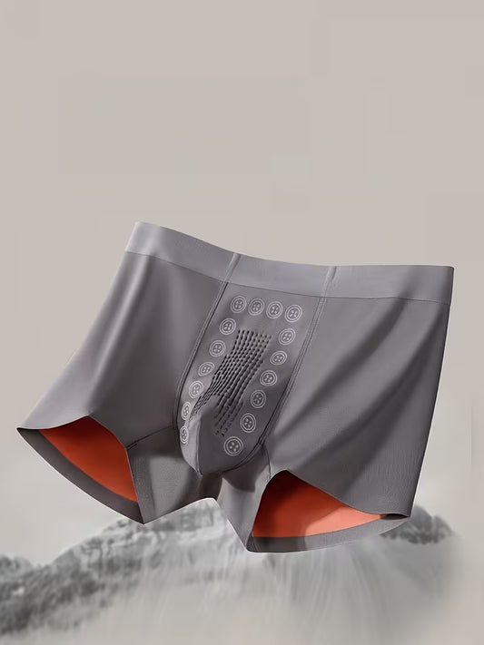 New High-Quality AB Dual-Color Fashion Ice Silky Fiber Fabric Men's Boxer Briefs, Quick-Dry Breathable Seamless Contrast Color Men's Underwear (Pack Of 3)
