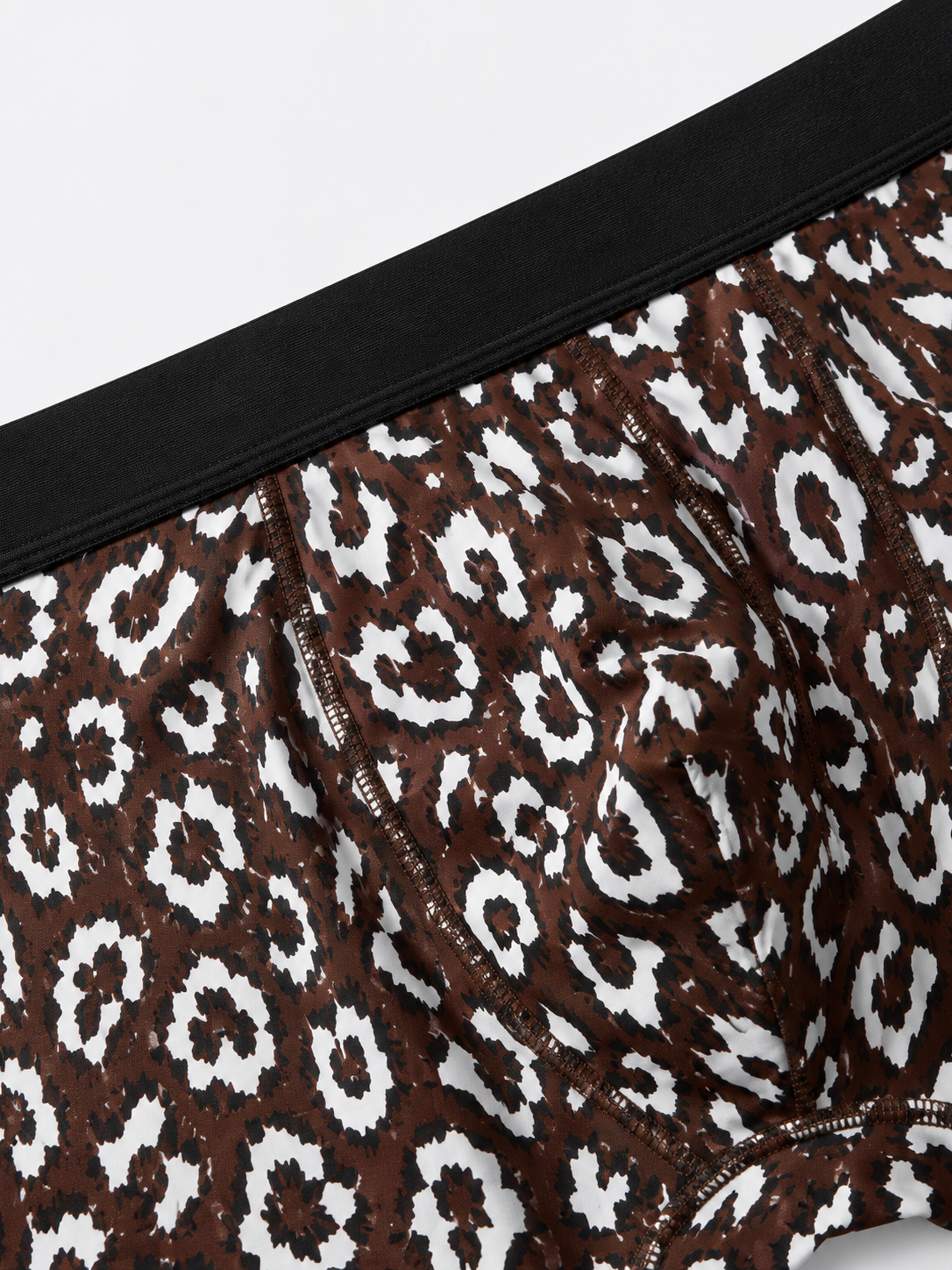 ZENVA Premium Men's Leopard Print Boxer Briefs โ Brown & White | Ultra Soft, Breathable & 4-Way Stretch (PACK OF 3)