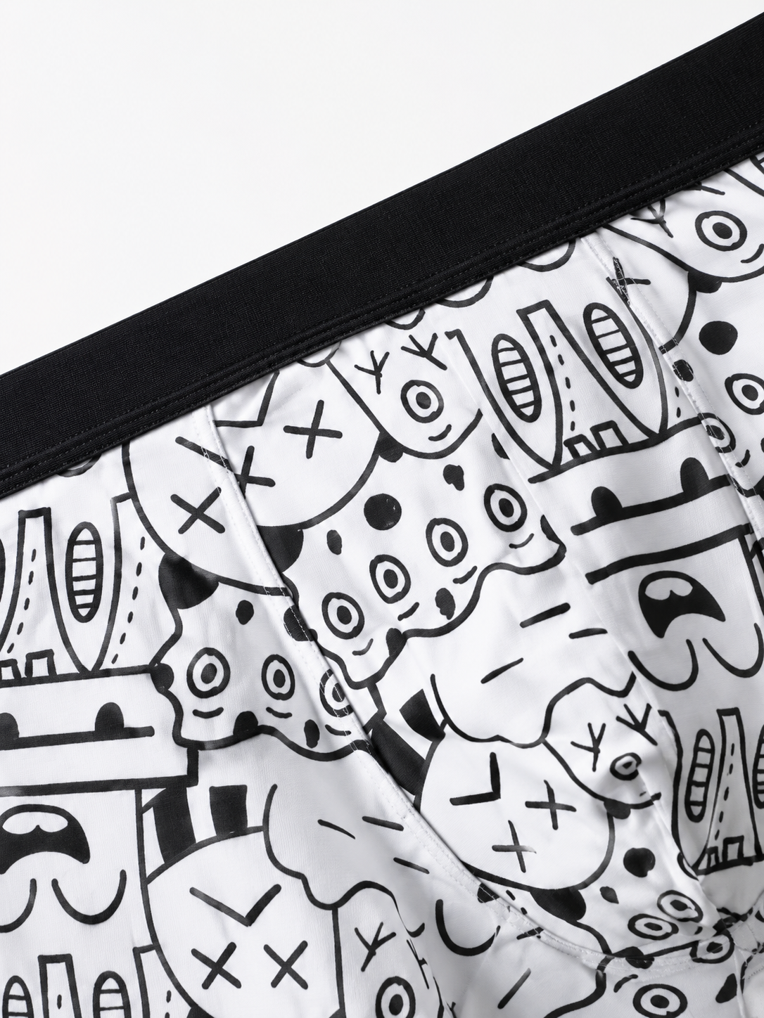 ZENVA Premium Grey Doodle Print Boxer Briefs for Men | Ultra-Soft Stretch | Breathable Everyday Underwear (PACK OF 3)