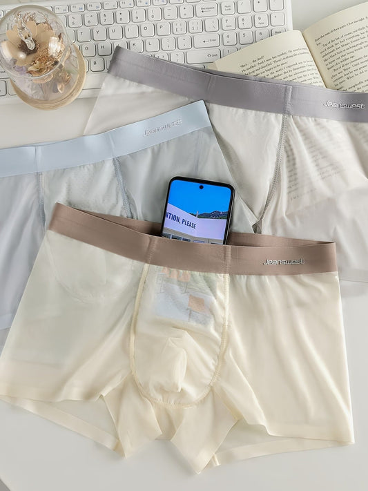 AirSilk Ultra-Light Boxer Briefs – Sheer Soft Comfort, Breathable Cooling & Second-Skin Fit (PACK OF 4)
