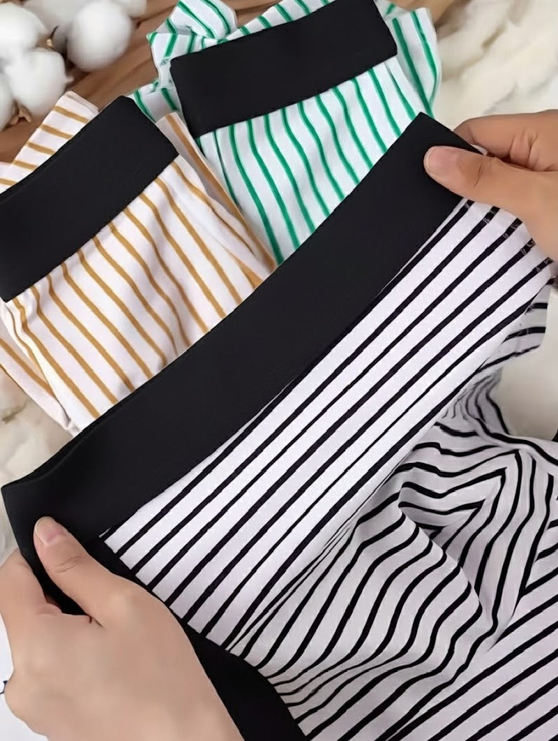 ZENVA Premium Men's Striped Boxer Briefs โ Ultra Soft Stretch Trunks | Breathable Comfort & Modern Fit (PACK OF 3)