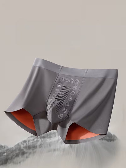 New High-Quality AB Dual-Color Fashion Ice Silky Fiber Fabric Men's Boxer Briefs, Quick-Dry Breathable Seamless Contrast Color Men's Underwear (Pack Of 3)