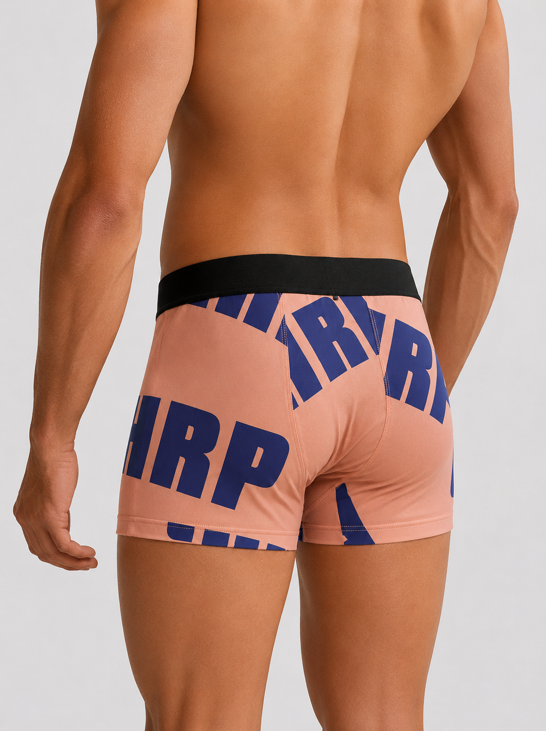 ZENVA Premium Men's Graphic Print Boxer Briefs – Peach Pink | Ultra Soft, Breathable & 4-Way Stretch (PACK OF 3)