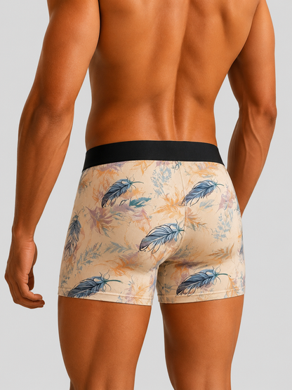Men’s Floral Printed Boxer Briefs – Pack of 3 | Soft Stretch Trunks | Premium Everyday Underwear for Men
