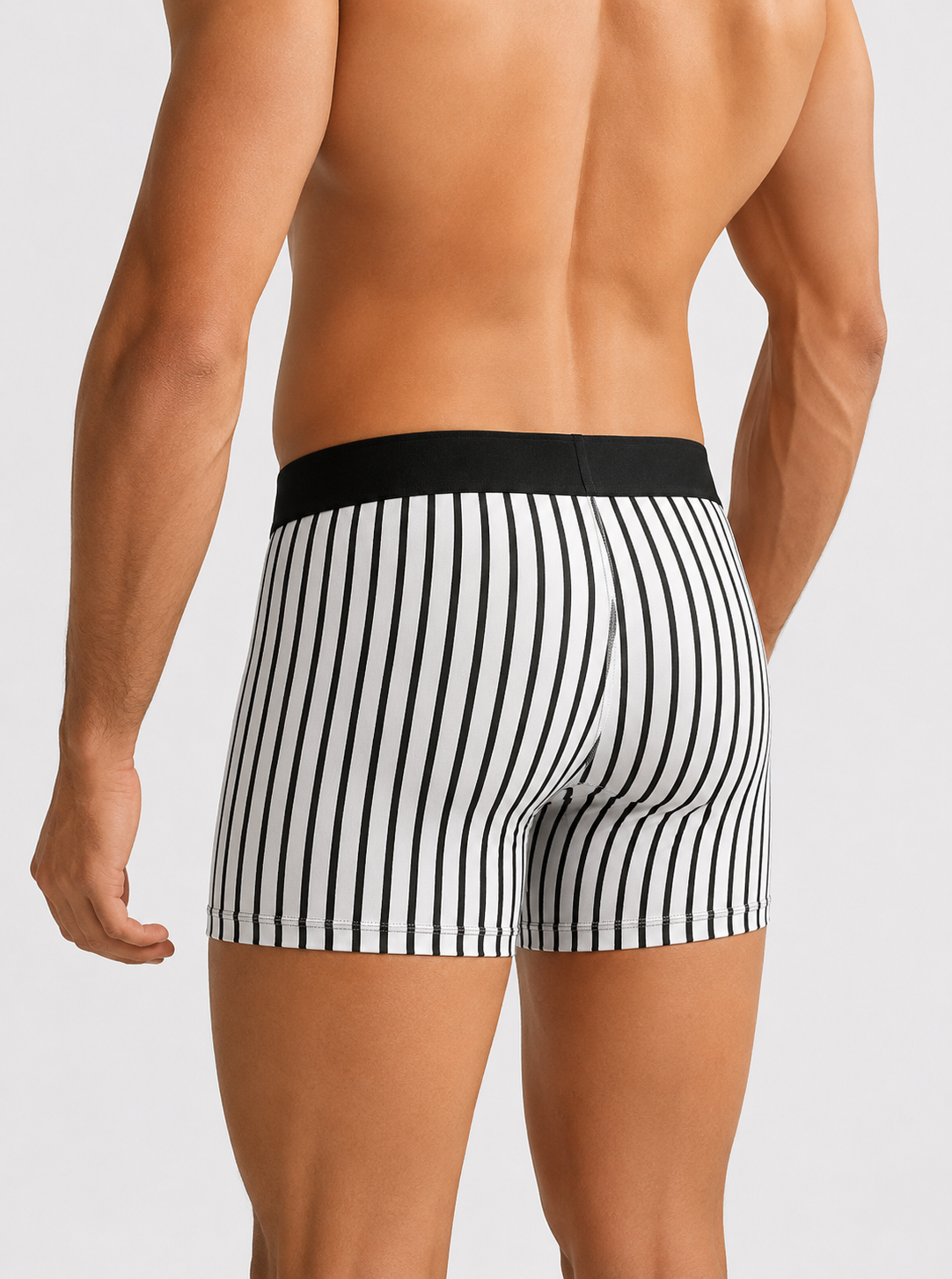 Men’s Striped Boxer Briefs – Pack of 3 | Soft Stretch Trunks | Premium Everyday Underwear for Men