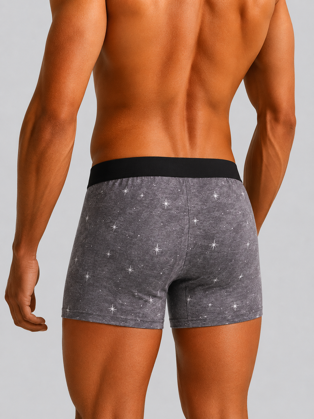ZENVA Cosmic Charcoal Print Boxer Briefs for Men | Ultra-Soft Stretch | Premium Everyday Comfort (PACK OF 3)