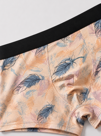 Men’s Floral Printed Boxer Briefs – Pack of 3 | Soft Stretch Trunks | Premium Everyday Underwear for Men