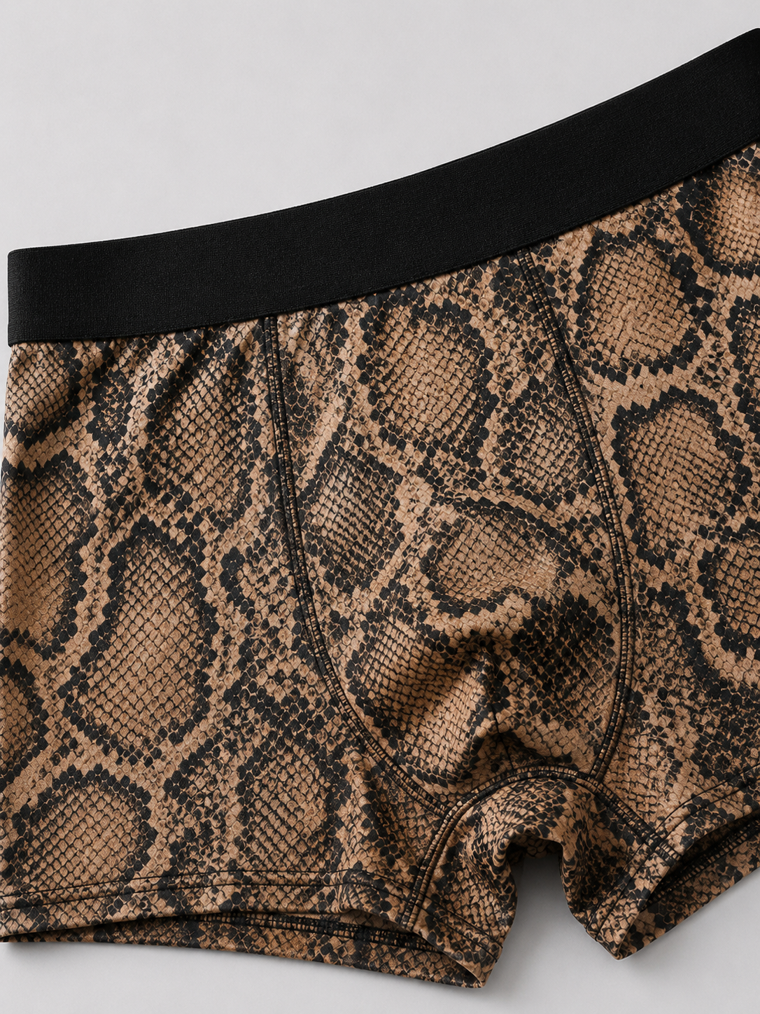 ZENVA Premium Python Print Boxer Briefs for Men | Ultra-Soft Stretch | Breathable Everyday Comfort | Mid-Rise Performance Underwear (PACK OF 3)