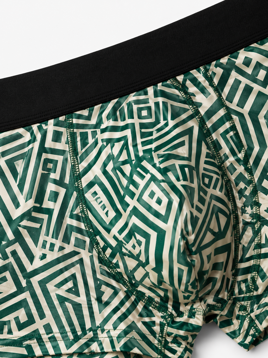 ZENVA Forest Green Tribal Print Boxer Briefs for Men | Ultra-Soft Stretch | Premium Performance Underwear (PACK OF 3)