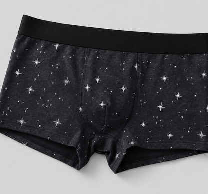 ZENVA Midnight Galaxy Print Boxer Briefs for Men | Ultra-Soft Stretch | Breathable Everyday Comfort (PACK OF 3)