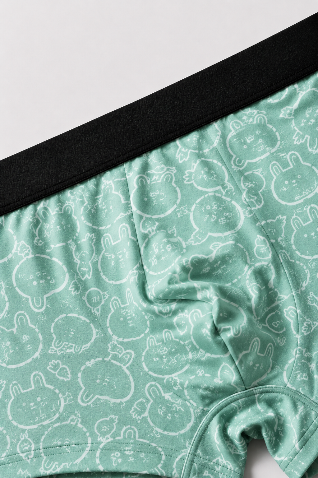 ZENVA Premium Men's Mint Green Cartoon Print Boxer Briefs – Ultra Soft, Breathable & 4-Way Stretch (PACK OF 3)