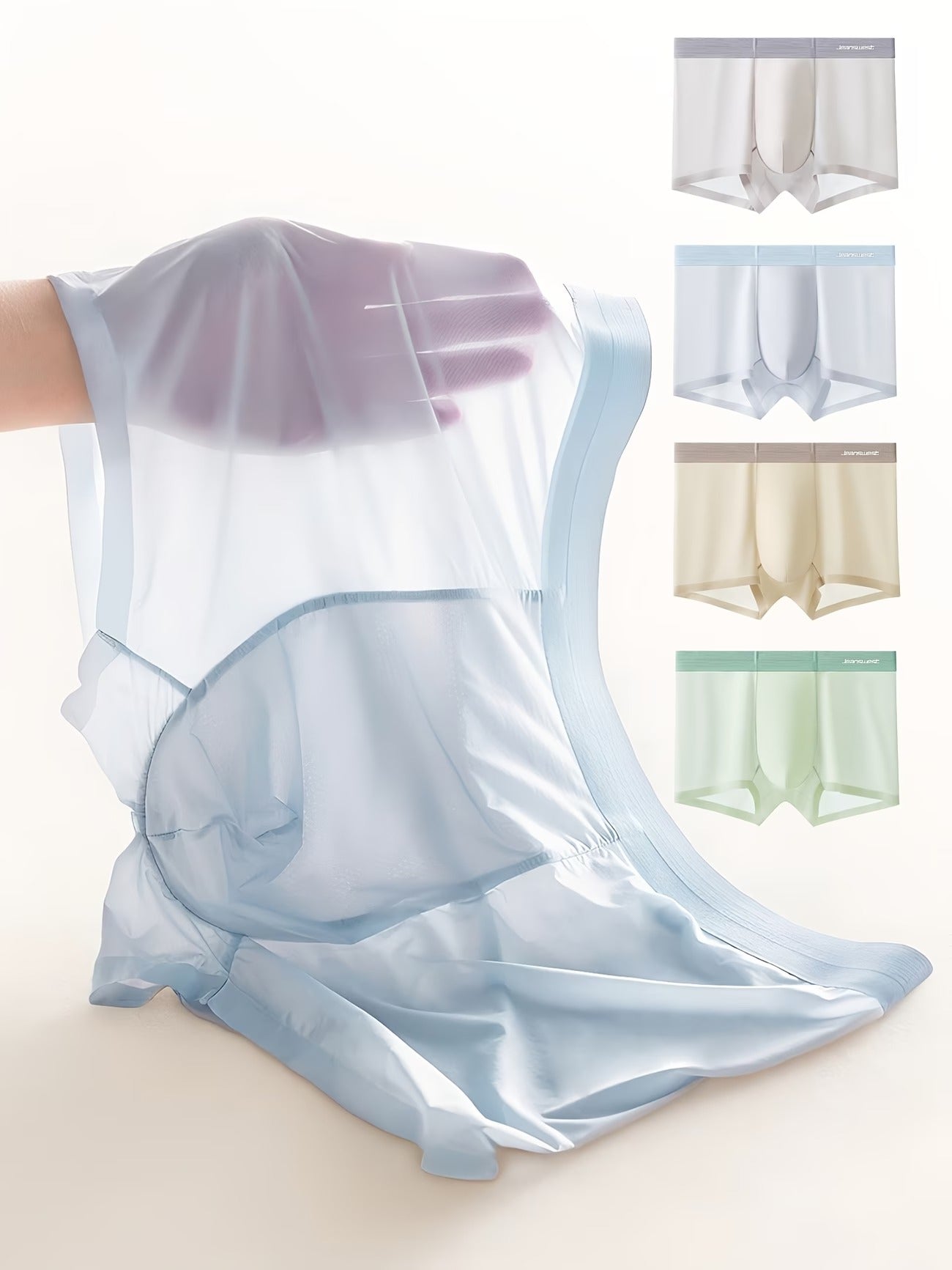AirSilk Ultra-Light Boxer Briefs – Sheer Soft Comfort, Breathable Cooling & Second-Skin Fit (PACK OF 4)