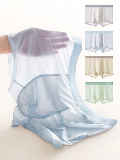 AirSilk Ultra-Light Boxer Briefs – Sheer Soft Comfort, Breathable Cooling & Second-Skin Fit (PACK OF 4)