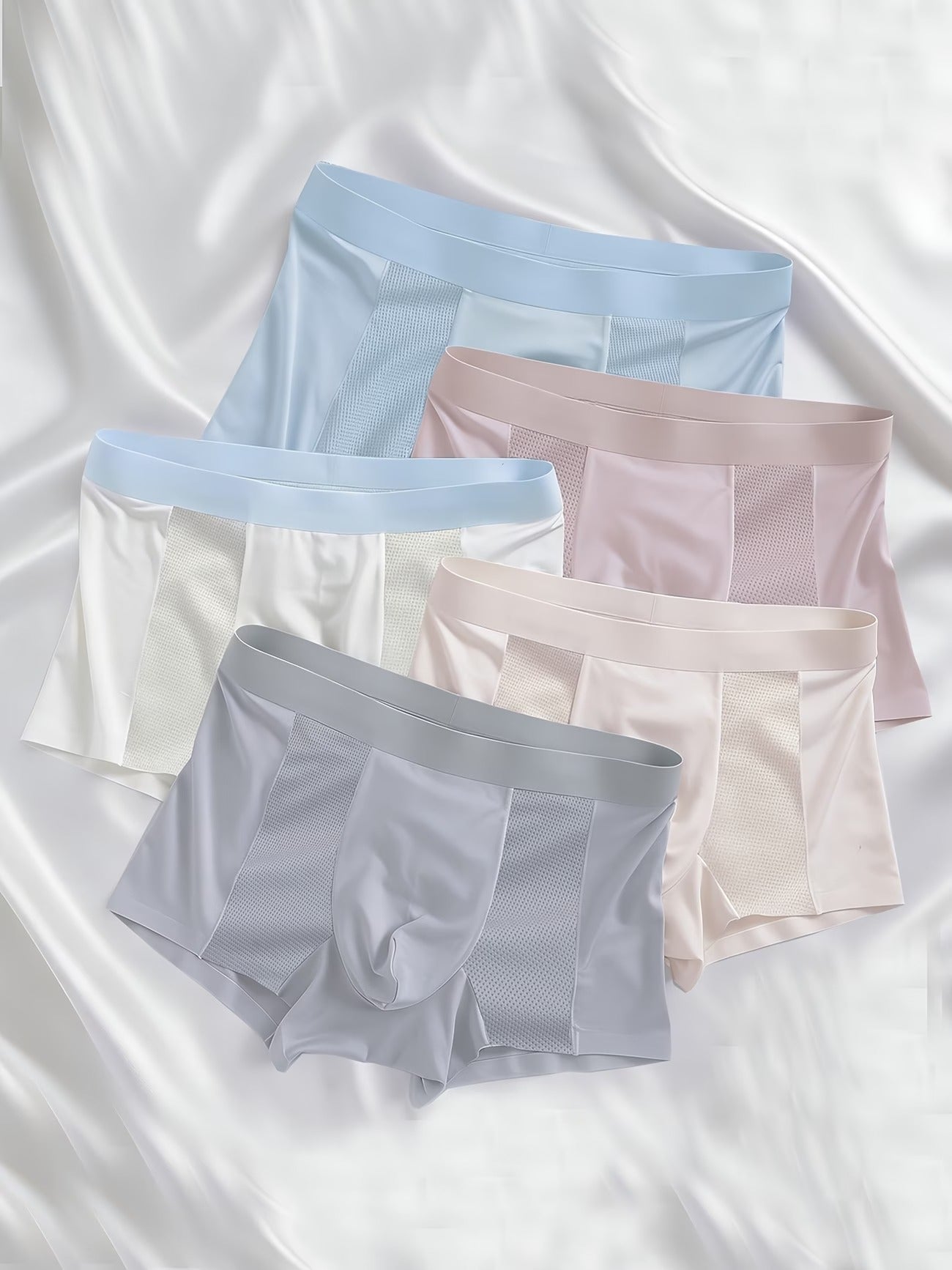 ZENVA™ Seamless Cooling Boxer Briefs – Ultra Soft Breathable Mesh (PACK OF 5)