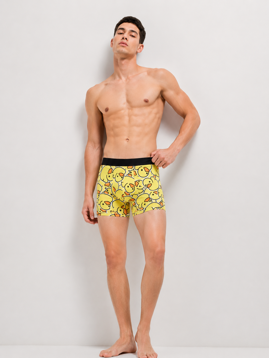 ZENVA Premium Men's Duck Print Boxer Briefs – Ultra Soft, Breathable & 4-Way Stretch (PACK OF 3)