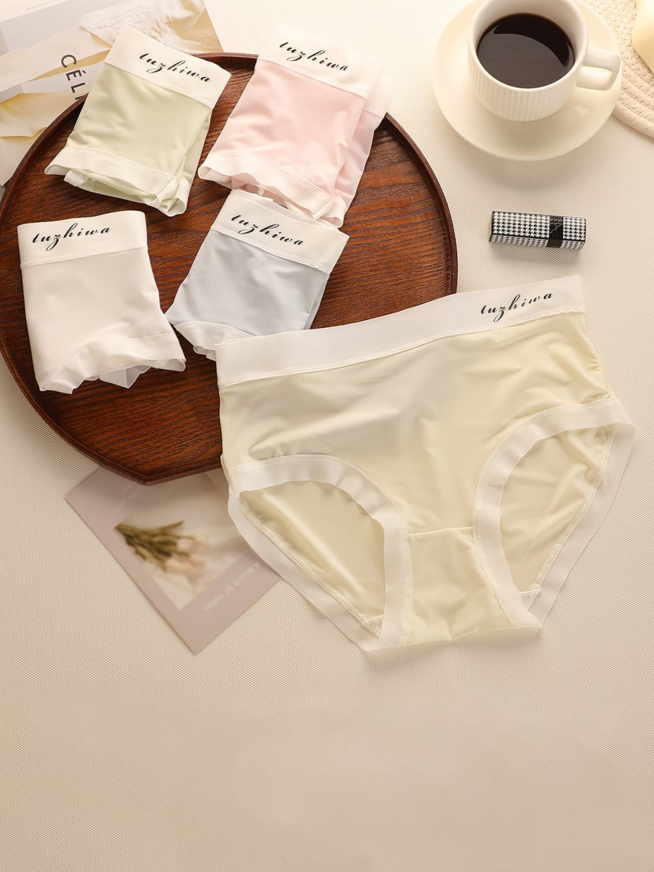 Ultra-Soft Women’s Seamless Panties | Breathable Stretch Mid-Waist Underwear for Everyday Comfort(PACK OF 5)