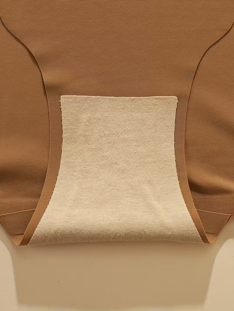 Women’s Seamless Scallop Edge Panties – Pack of 5 | No-Show Soft Stretch Briefs | Mid-Waist Everyday Underwear