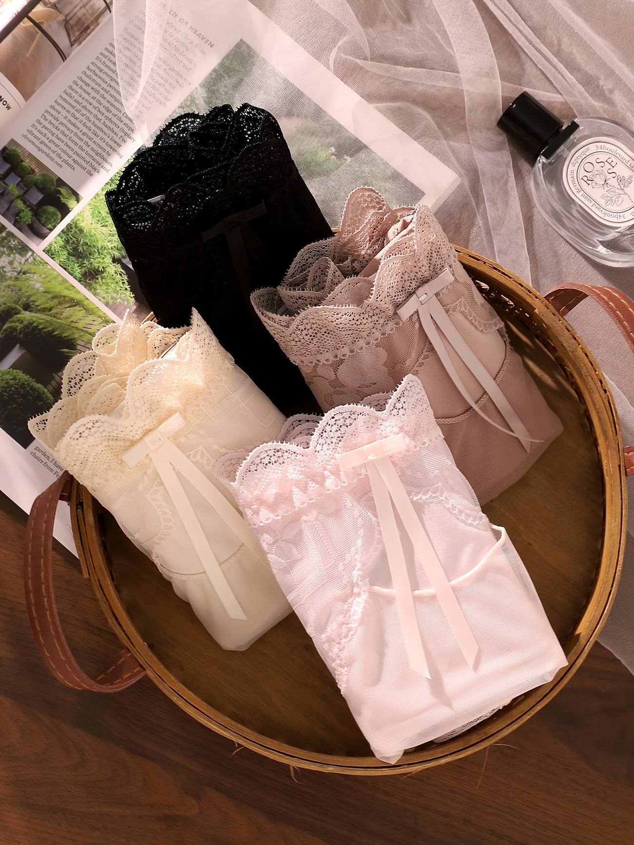 Sheer Lace Comfort Panties – Ultra Soft Breathable Elegance | Premium (4PCS Set)Product