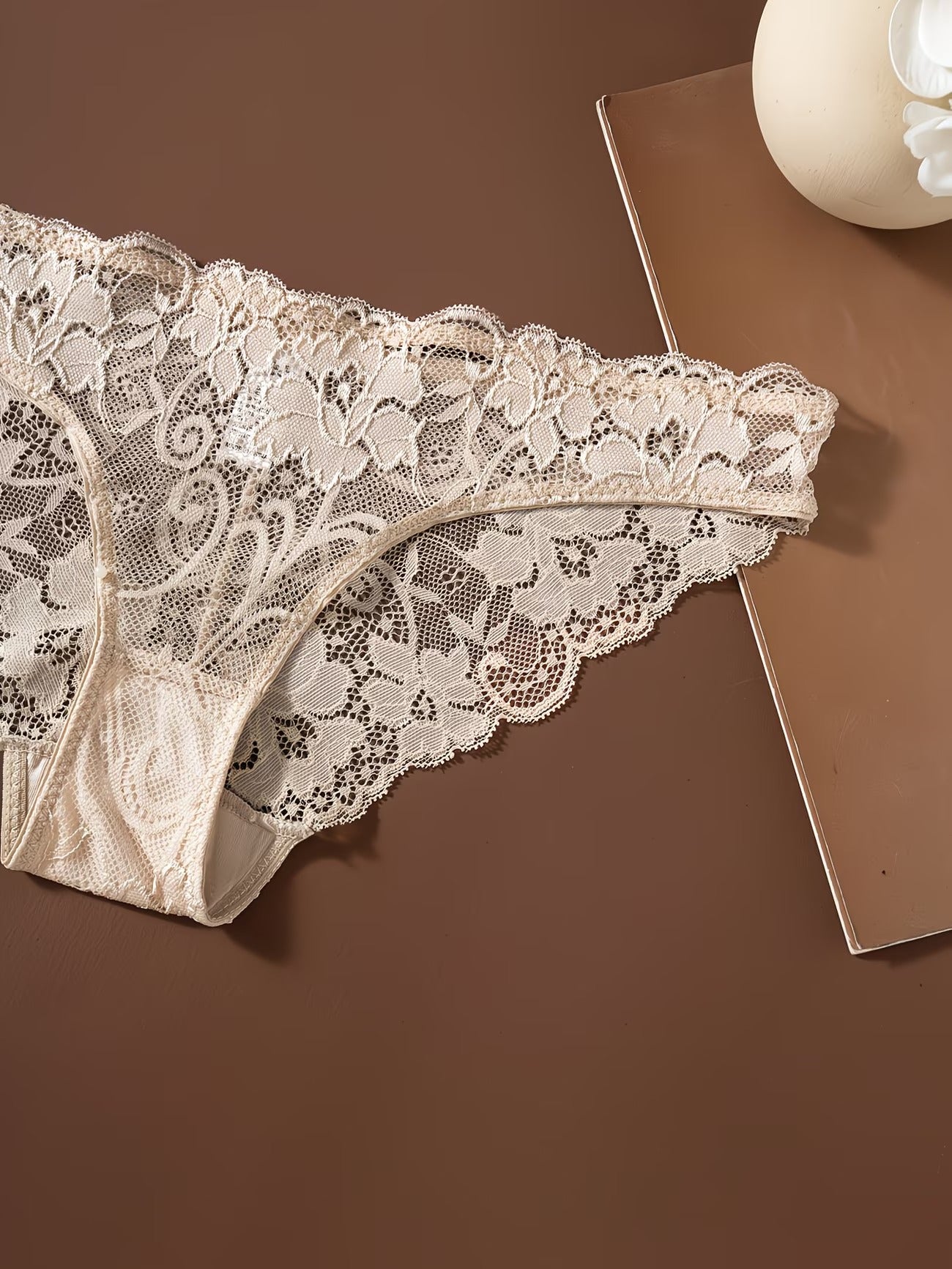 Luxury Floral Lace Bikini Panties – Ultra Soft Sheer Fit (Pack of 3)