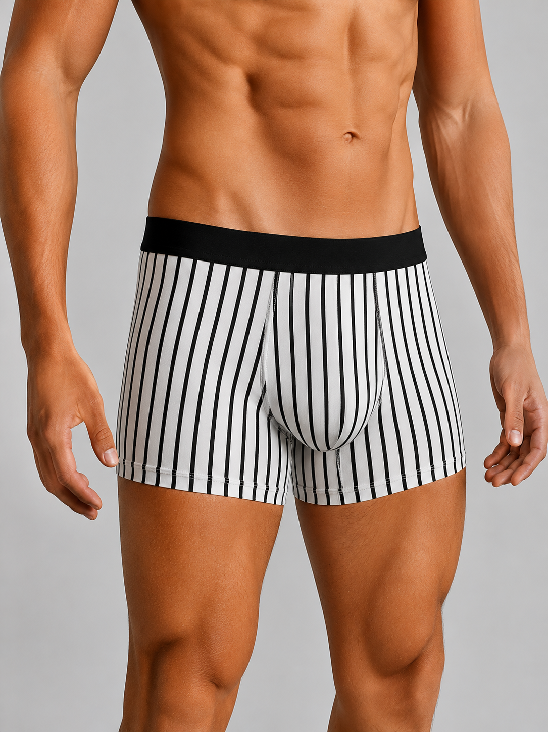 ZENVA Premium Men's Striped Boxer Briefs – Ultra Soft Stretch Trunks | Breathable Comfort & Modern Fit (PACK OF 3)