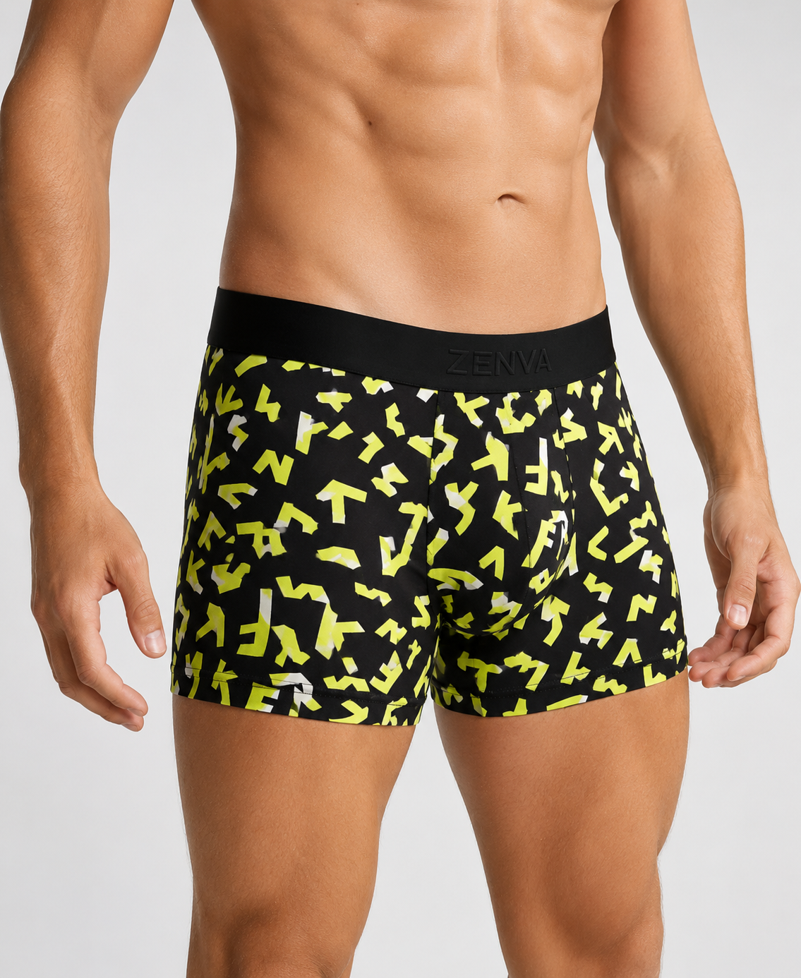 Men’s Abstract Print Boxer Briefs – Pack of 3 | Soft Stretch Trunks | Premium Everyday Underwear for Men