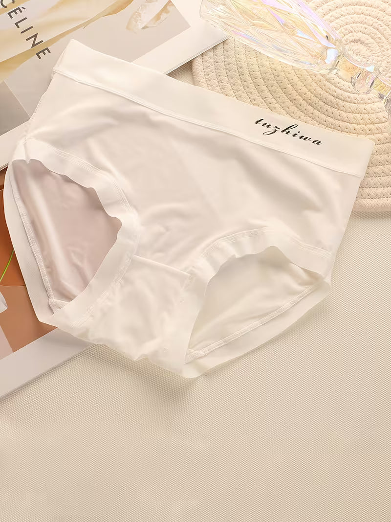 Women’s Mid-Waist Soft Stretch Panties – Pack of 5 | Breathable Everyday Briefs | Smooth Waistband Comfort Underwear