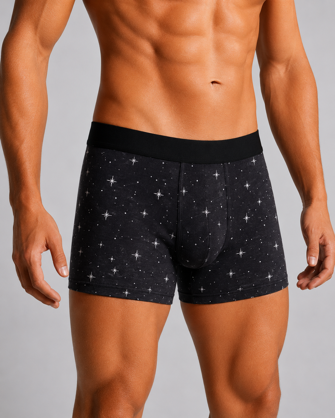 ZENVA Midnight Galaxy Print Boxer Briefs for Men | Ultra-Soft Stretch | Breathable Everyday Comfort (PACK OF 3)