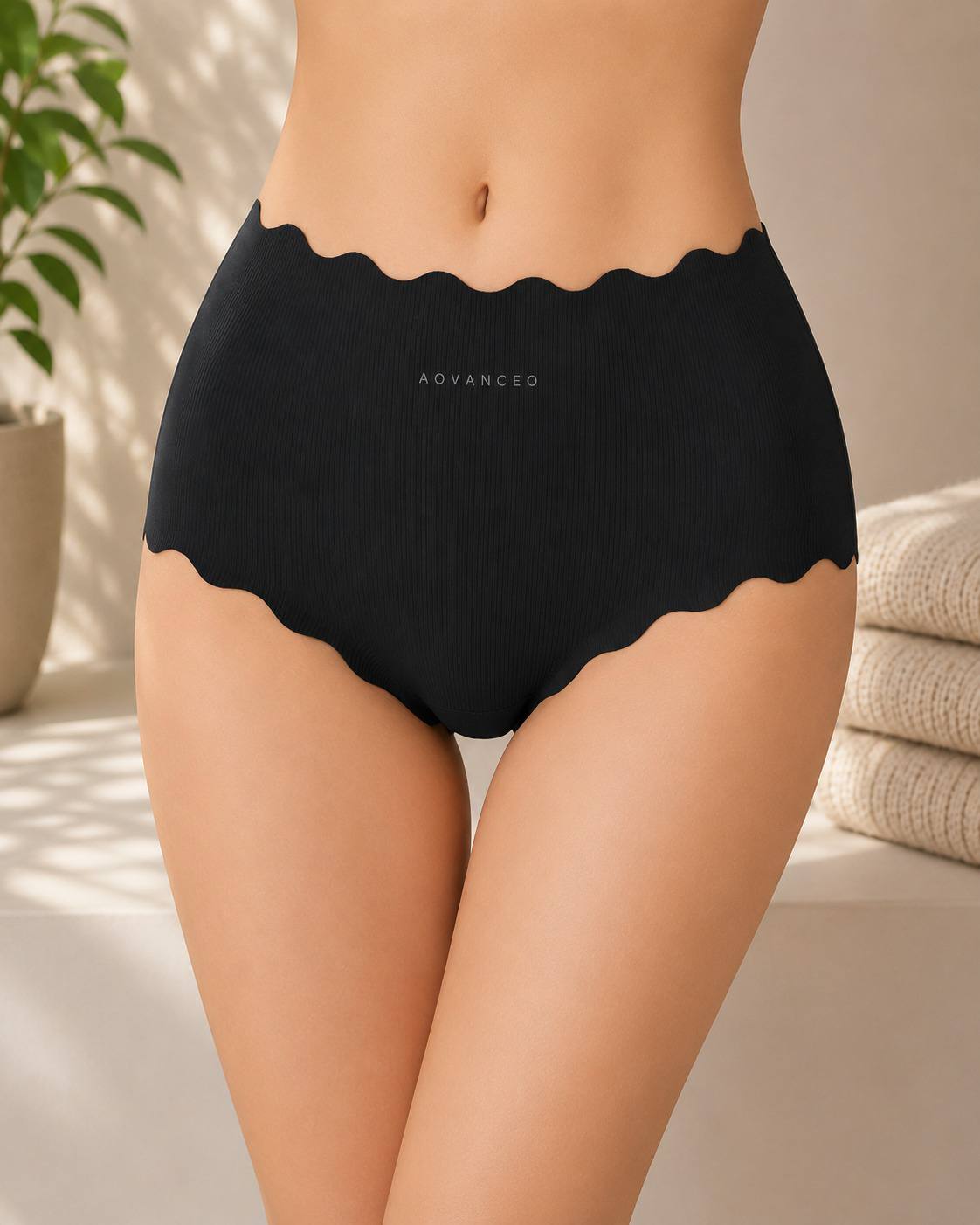 Premium Ribbed Seamless Panties for Women | UltraSoft Stretch Comfort | Invisible Everyday Innerwear (PACK OF 3)