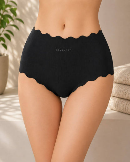 Premium Ribbed Seamless Panties for Women | UltraSoft Stretch Comfort | Invisible Everyday Innerwear (PACK OF 3)
