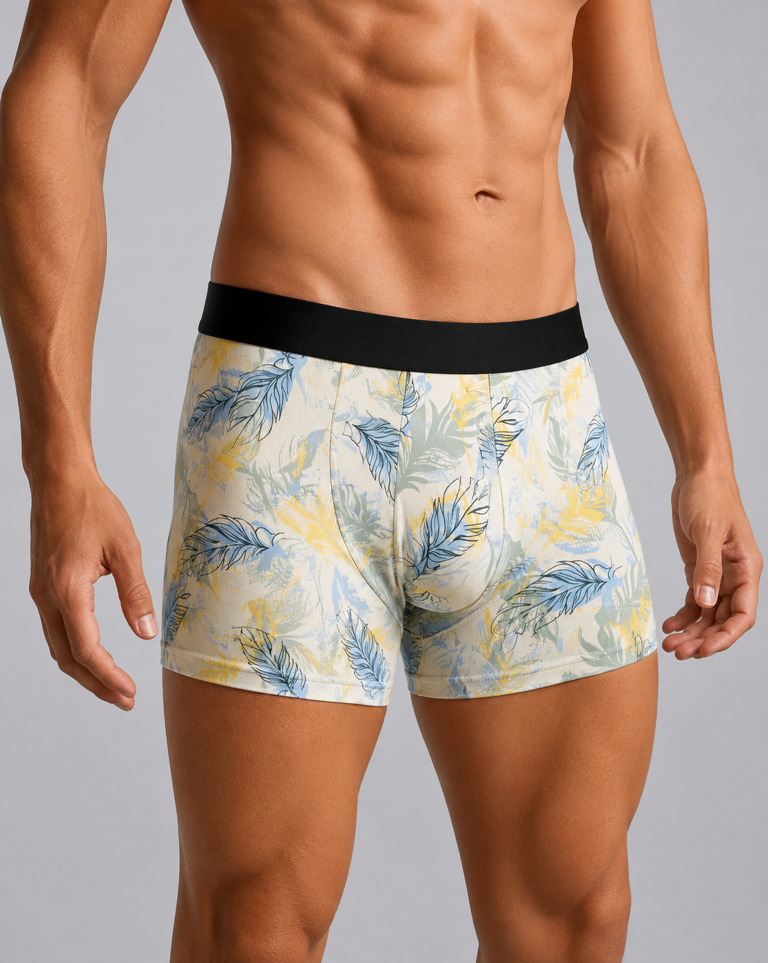 Men’s Floral Printed Boxer Briefs – Pack of 3 | Soft Stretch Trunks | Premium Everyday Underwear for Men