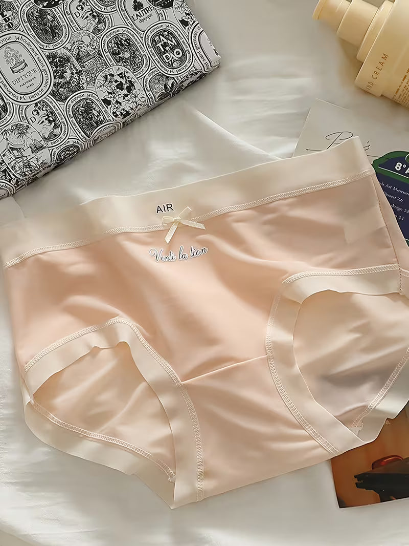 Women’s Air Ventilation Mid-Waist Panties – Pack of 5 | Soft Stretch Breathable Briefs | Everyday Comfort Underwear