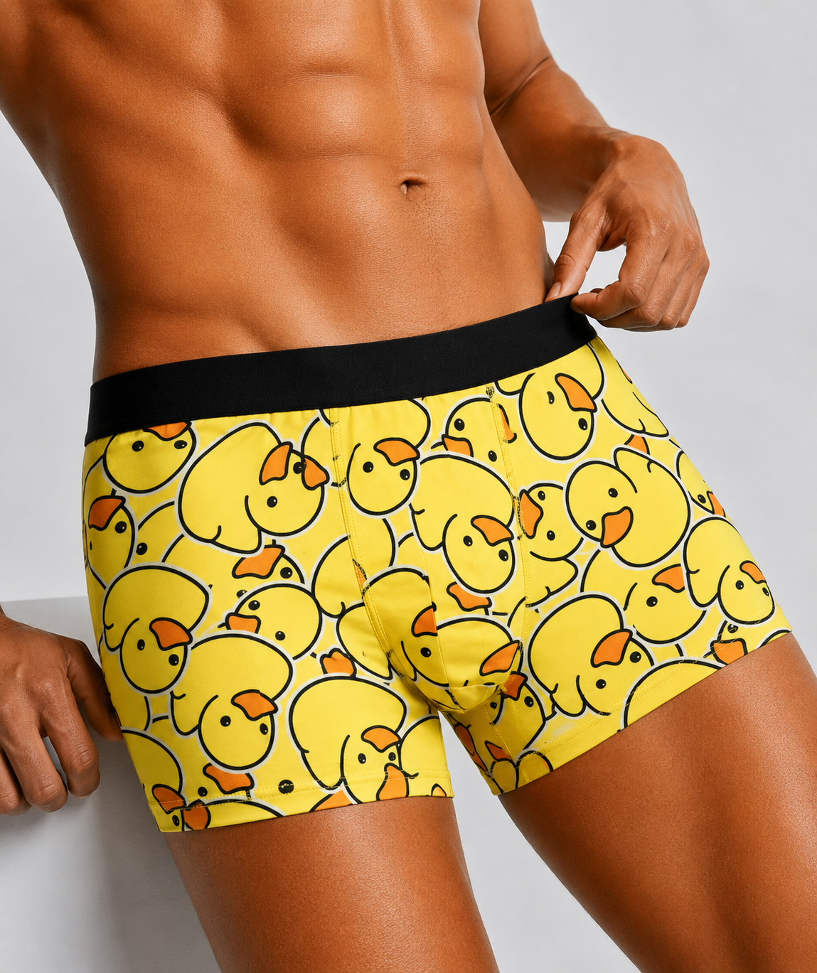 ZENVA Premium Men's Duck Print Boxer Briefs – Ultra Soft, Breathable & 4-Way Stretch (PACK OF 3)