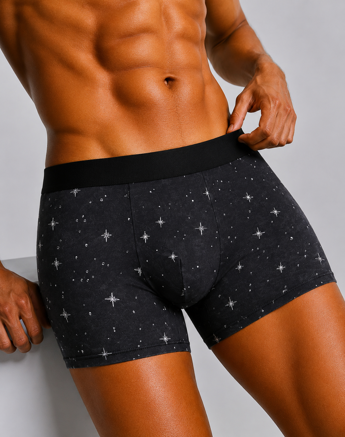 ZENVA Midnight Galaxy Print Boxer Briefs for Men | Ultra-Soft Stretch | Breathable Everyday Comfort (PACK OF 3)