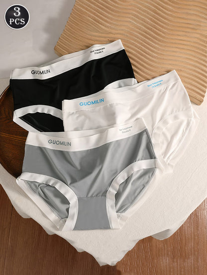 Luxury Seamless Women’s Underwear | Soft Breathable Stretch Mid-Waist Panties for Daily Comfort(PACK OF 3)
