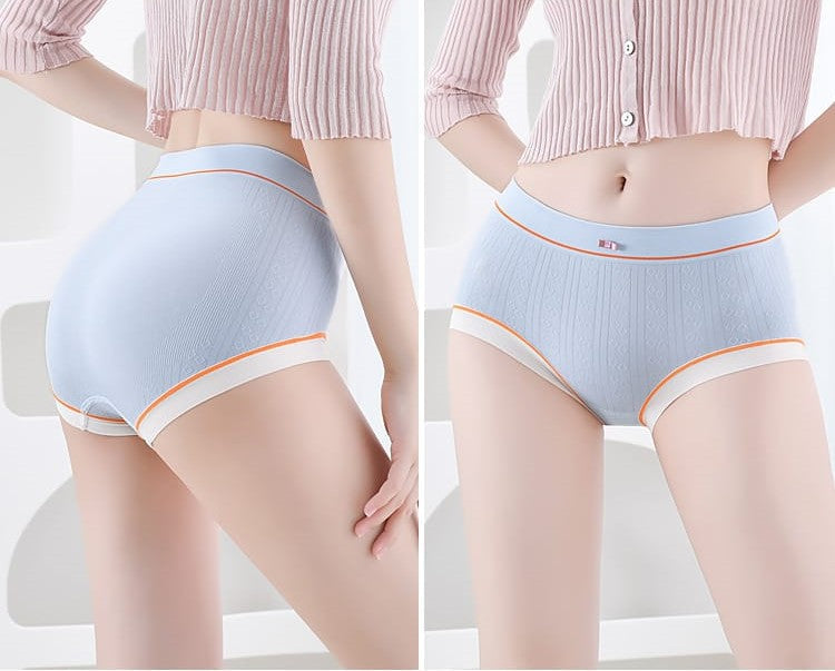 Women’s Seamless Soft Cotton Panties | Breathable Mid-Waist Stretch Underwear for Daily Comfort( pack of 3 )