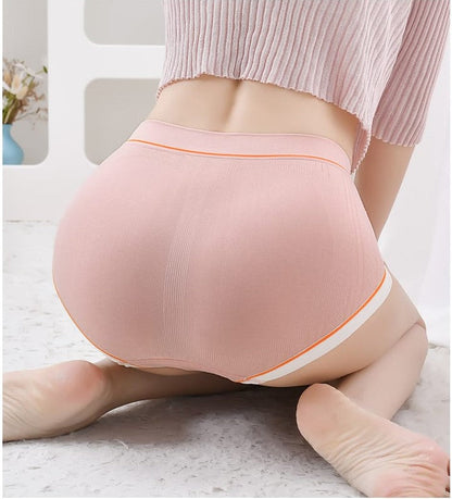 Women’s Seamless Soft Cotton Panties | Breathable Mid-Waist Stretch Underwear for Daily Comfort( pack of 3 )