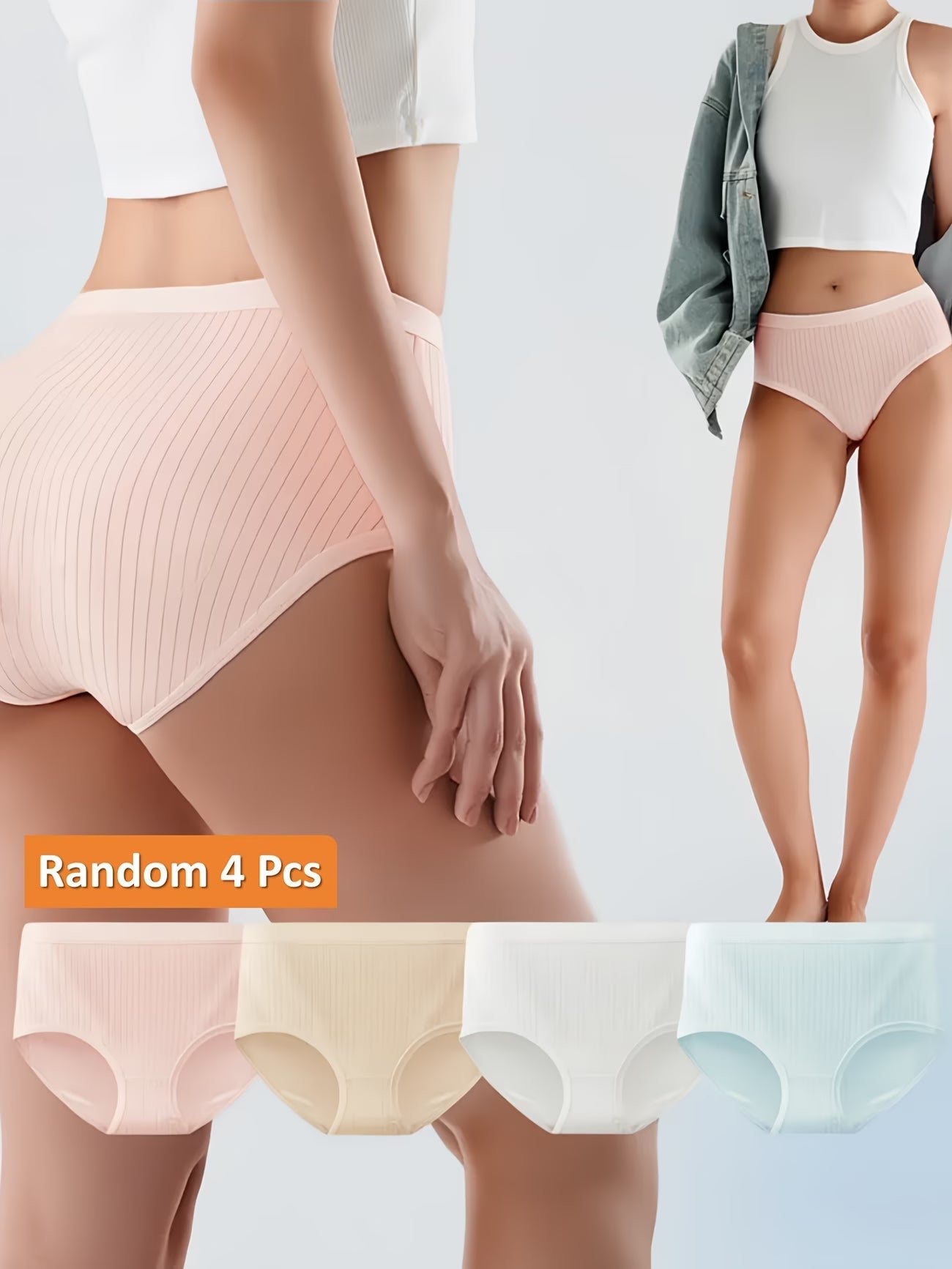 Premium Seamless Women’s Underwear | Soft Breathable Mid-Rise Stretch Panties for All-Day Comfort( pack of 4 )