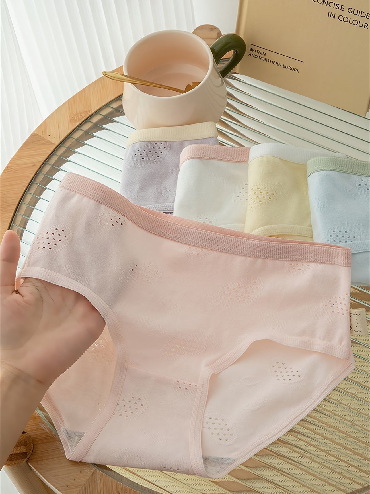 Women’s Seamless Cotton Panty | Soft Mid Waist Everyday Brief | Stretchable Comfortable Innerwear for Women(PACK OF 5)