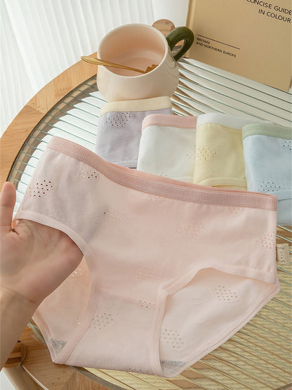 Women’s Seamless Cotton Panty | Soft Mid Waist Everyday Brief | Stretchable Comfortable Innerwear for Women(PACK OF 5)