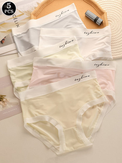 Ultra-Soft Women’s Seamless Panties | Breathable Stretch Mid-Waist Underwear for Everyday Comfort(PACK OF 5)