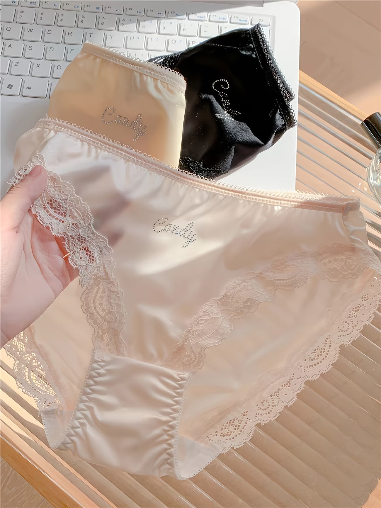 Luxury Satin Lace Panty for Women | Soft Silk Feel Bikini Brief | Elegant Comfortable Everyday Innerwear(PACK OF 3)