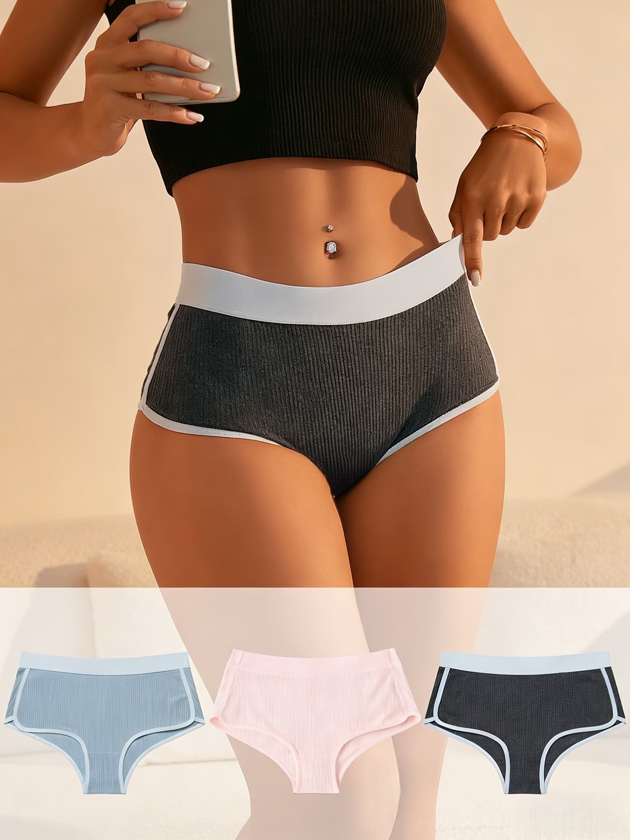 Ultra-Comfort Seamless Women Panties | Breathable Soft Stretch Mid-Waist Underwear for Everyday Wear( pack of 3 )