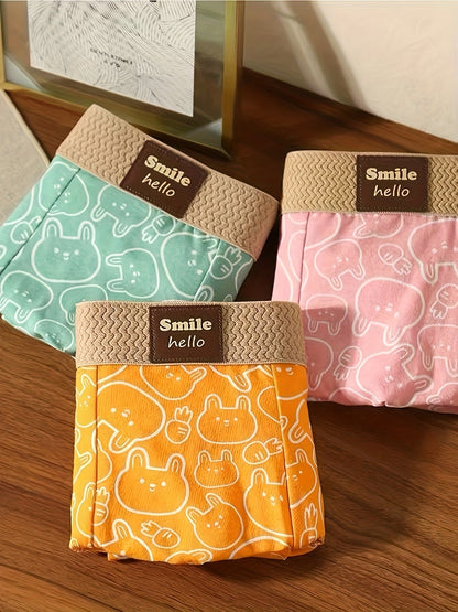 Playful Comfort Boxer Briefs – Ultra Soft Stretch | Cute Cartoon Prints (3PCS Pack)