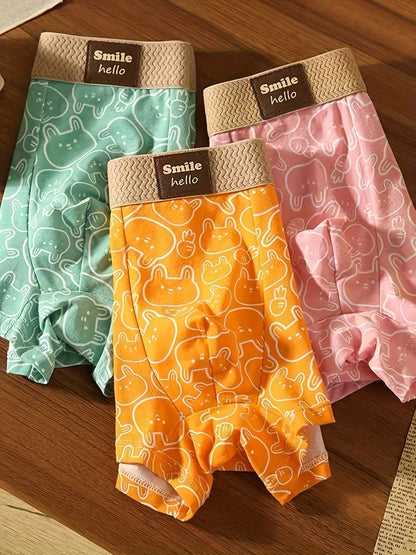 Playful Comfort Boxer Briefs – Ultra Soft Stretch | Cute Cartoon Prints (3PCS Pack)