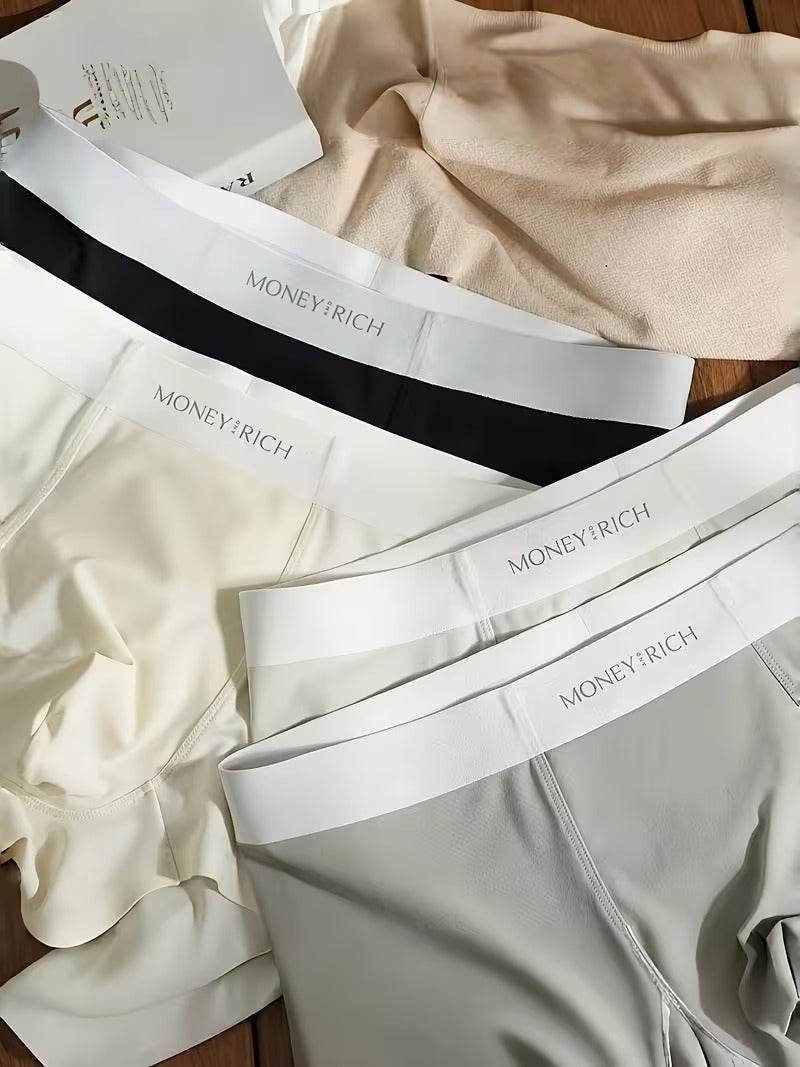 ZENVA™ Luxe Seamless Boxer Briefs for Men – Ultra Soft & Breathable (Pack of 4)