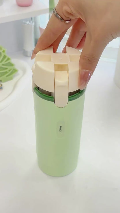 4 in 1 Travel Dispenser Bottles Shampoo Refillable Leak Proof TSA Compliant Size Containers Toiletries Toiletry with Pump Design Portable Organizer Conditioner Lotion Cream Vacation